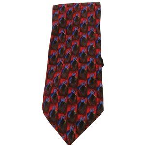 Men's Necktie J Garcia Tie Not For Resale Reds Blue Brown 100% Silk